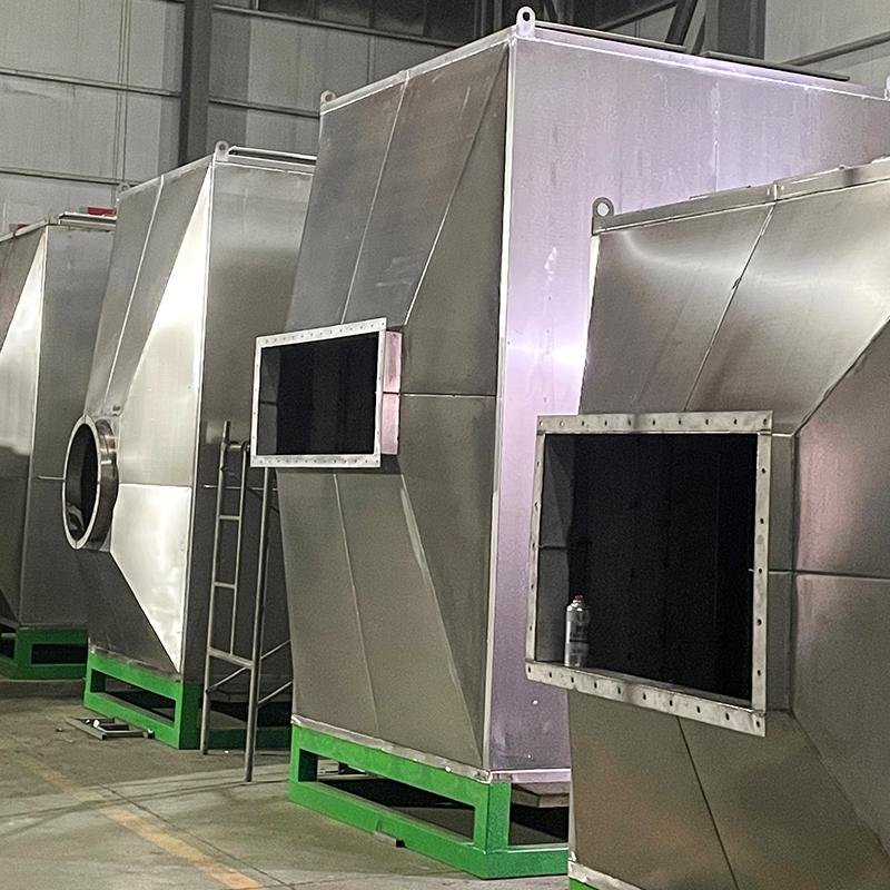 Struktur bongkar muat atas dan samping 304 kotak adsorpsi karbon aktif baja tahan karat