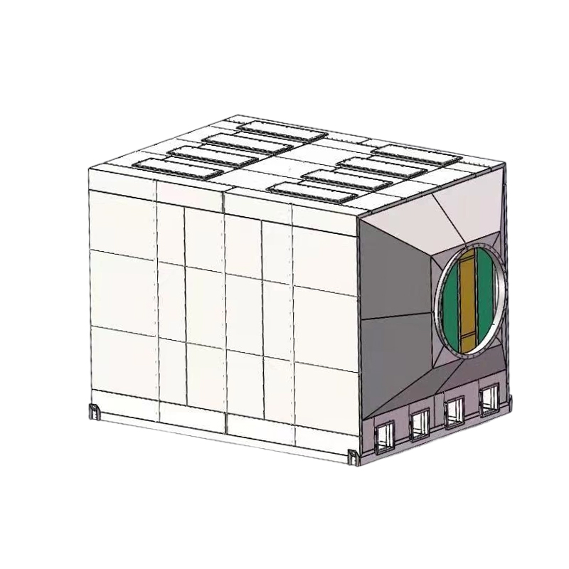 Struktur bongkar muat atas dan samping 304 kotak adsorpsi karbon aktif baja tahan karat