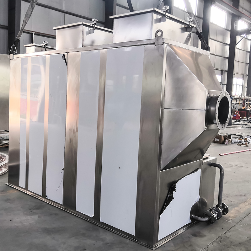 Menara scrubber horizontal baja tahan karat 304