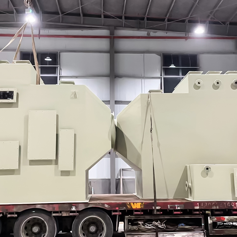 Menara scrubber horizontal FRP