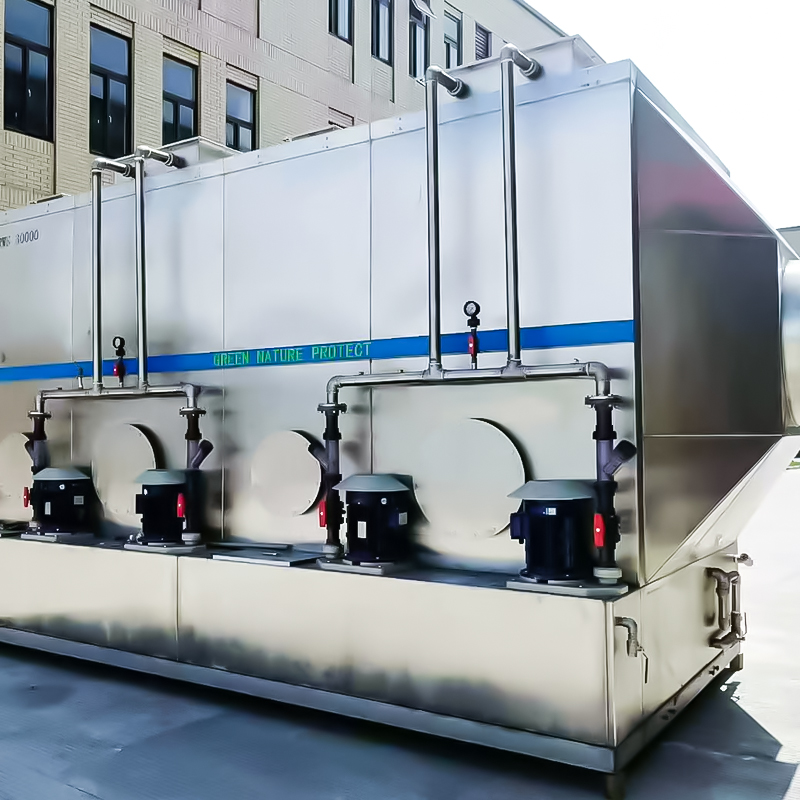 Menara scrubber horizontal baja tahan karat 304