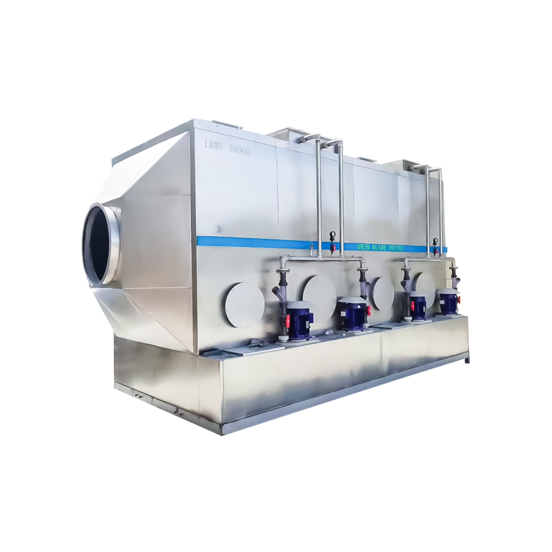 Menara scrubber horizontal baja tahan karat 304